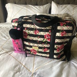 Betsey Johnson Quilted Weekender Duffel Bag